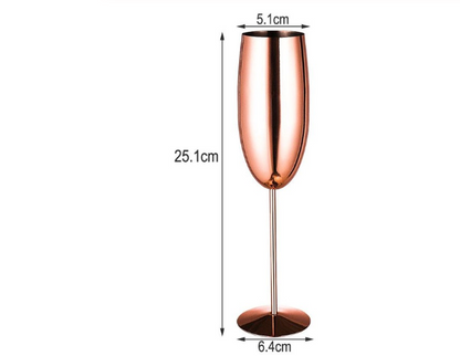 Luxury Champagne Flutes - Stainless Steel Cups