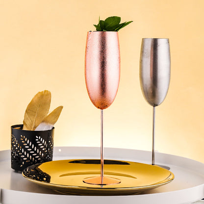 Luxury Champagne Flutes - Stainless Steel Cups