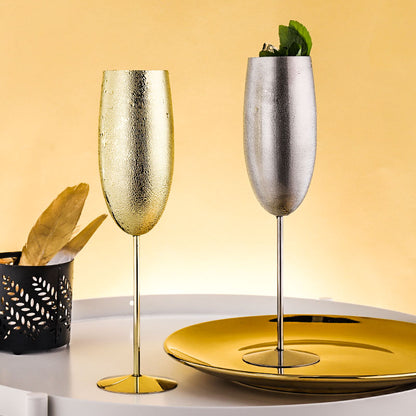 Luxury Champagne Flutes - Stainless Steel Cups